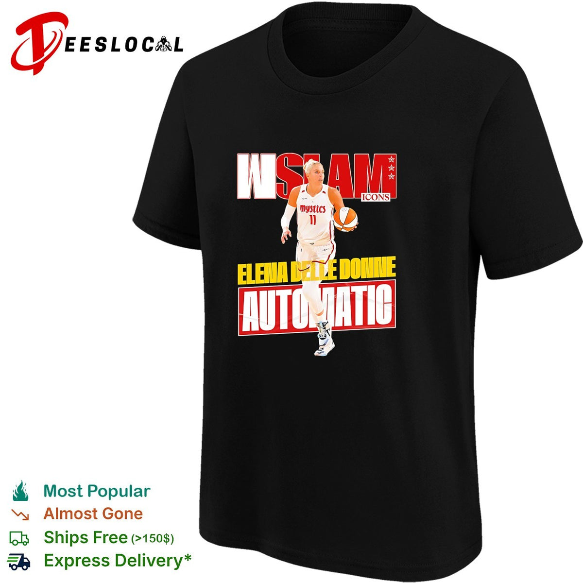 Elena Delle Donne Washington Mystics automatic WNBA SLAM Icons shirt