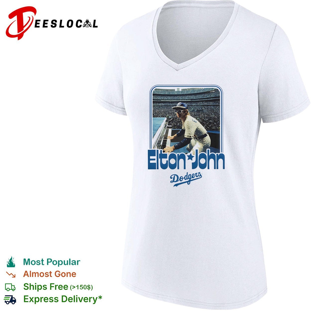 Elton John Los Angeles Dodgers MLB 2025 Sportiqe Concert Performance Music shirt