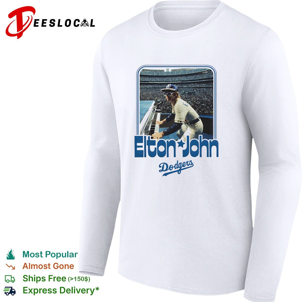 Elton John Los Angeles Dodgers MLB 2025 Sportiqe Concert Performance Music shirt