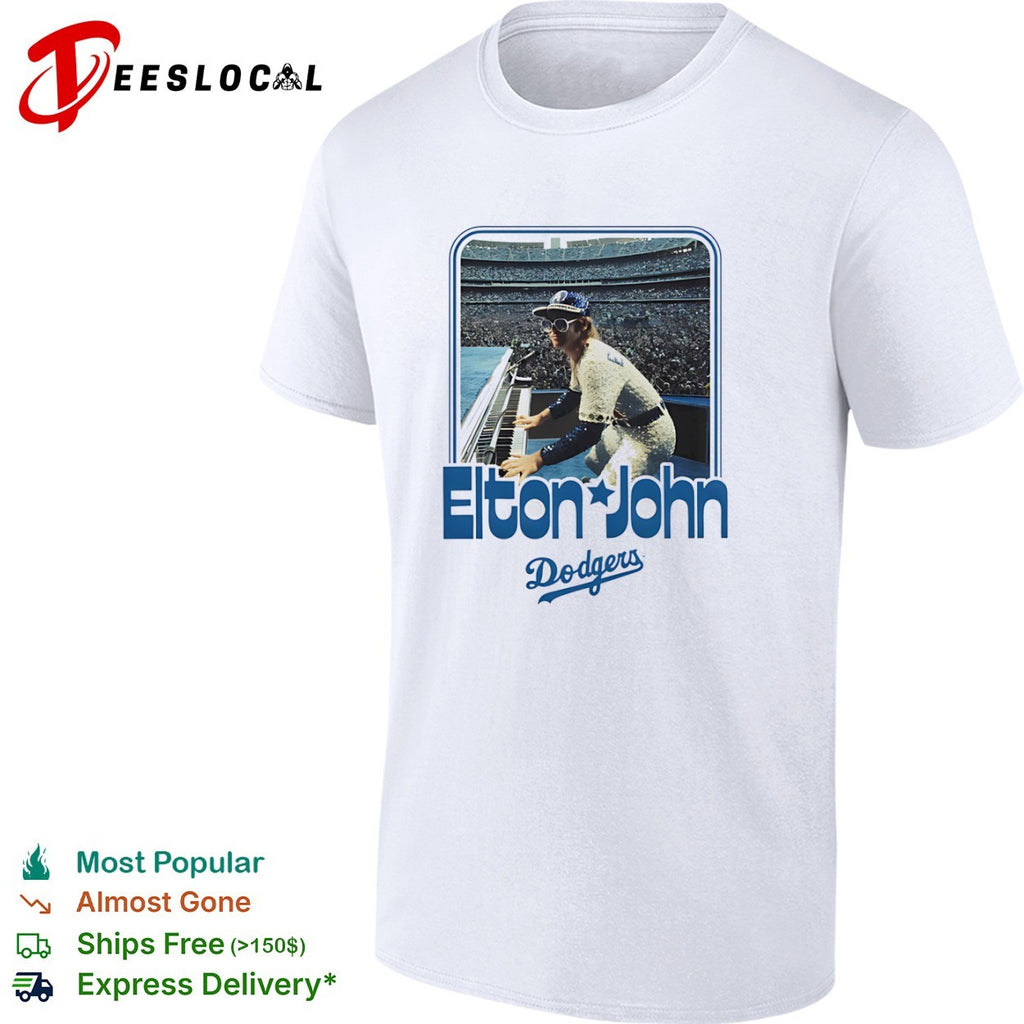 Elton John Los Angeles Dodgers MLB 2025 Sportiqe Concert Performance Music shirt