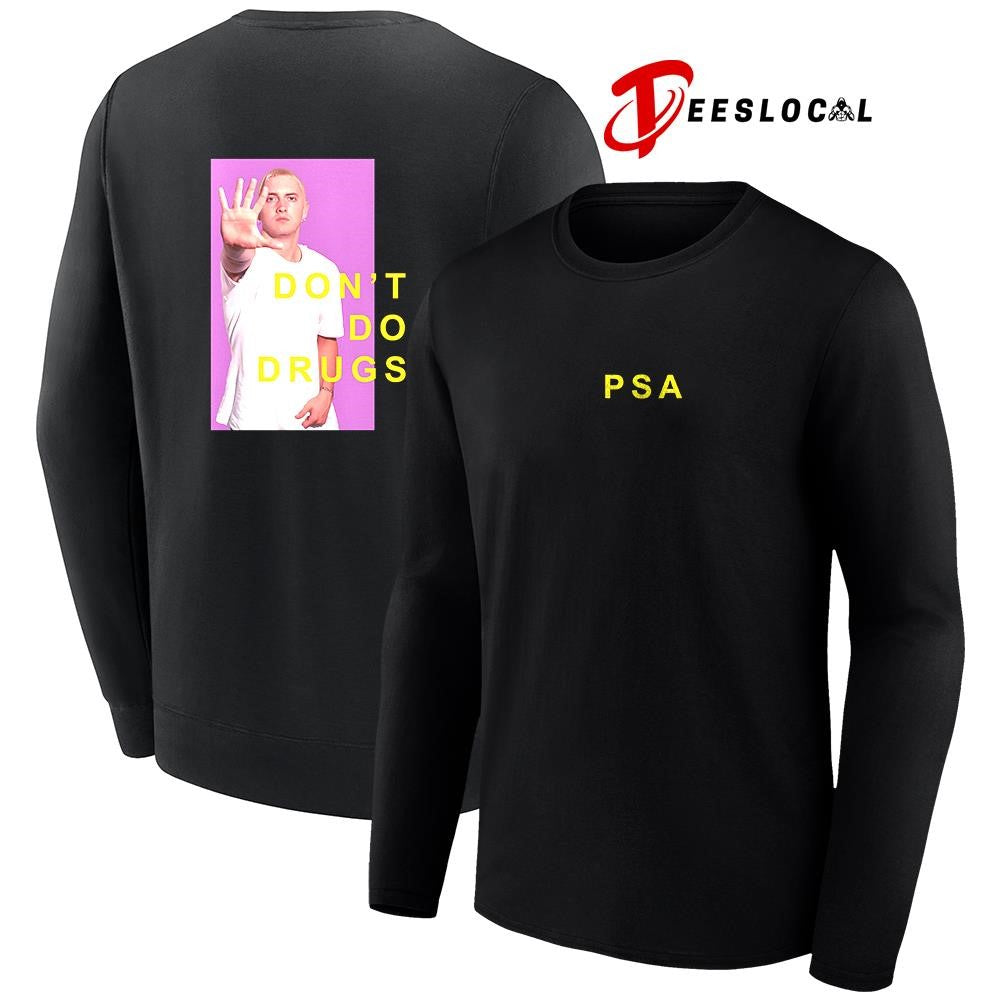 Eminem PSA don’t do drugs graphic shirt
