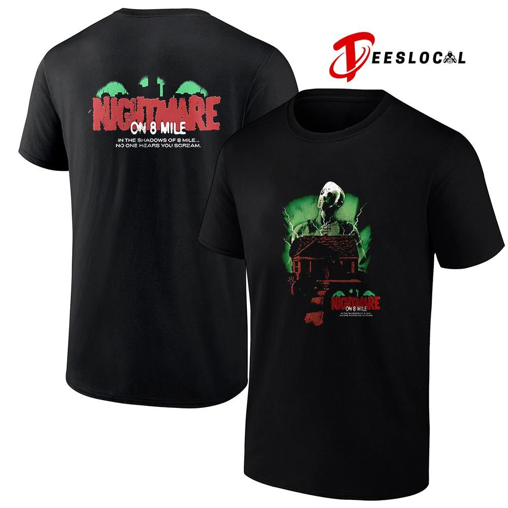 Eminem nightmare on 8 mile in the shadows of 8 mile no one hears you scream graphic shirt