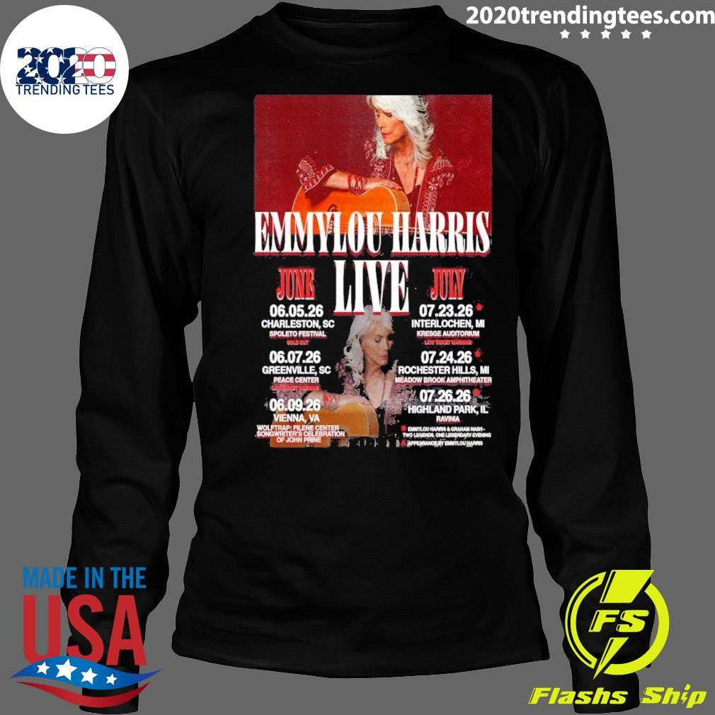 Emmylou Harris World Tour 2026 Poster Shirt