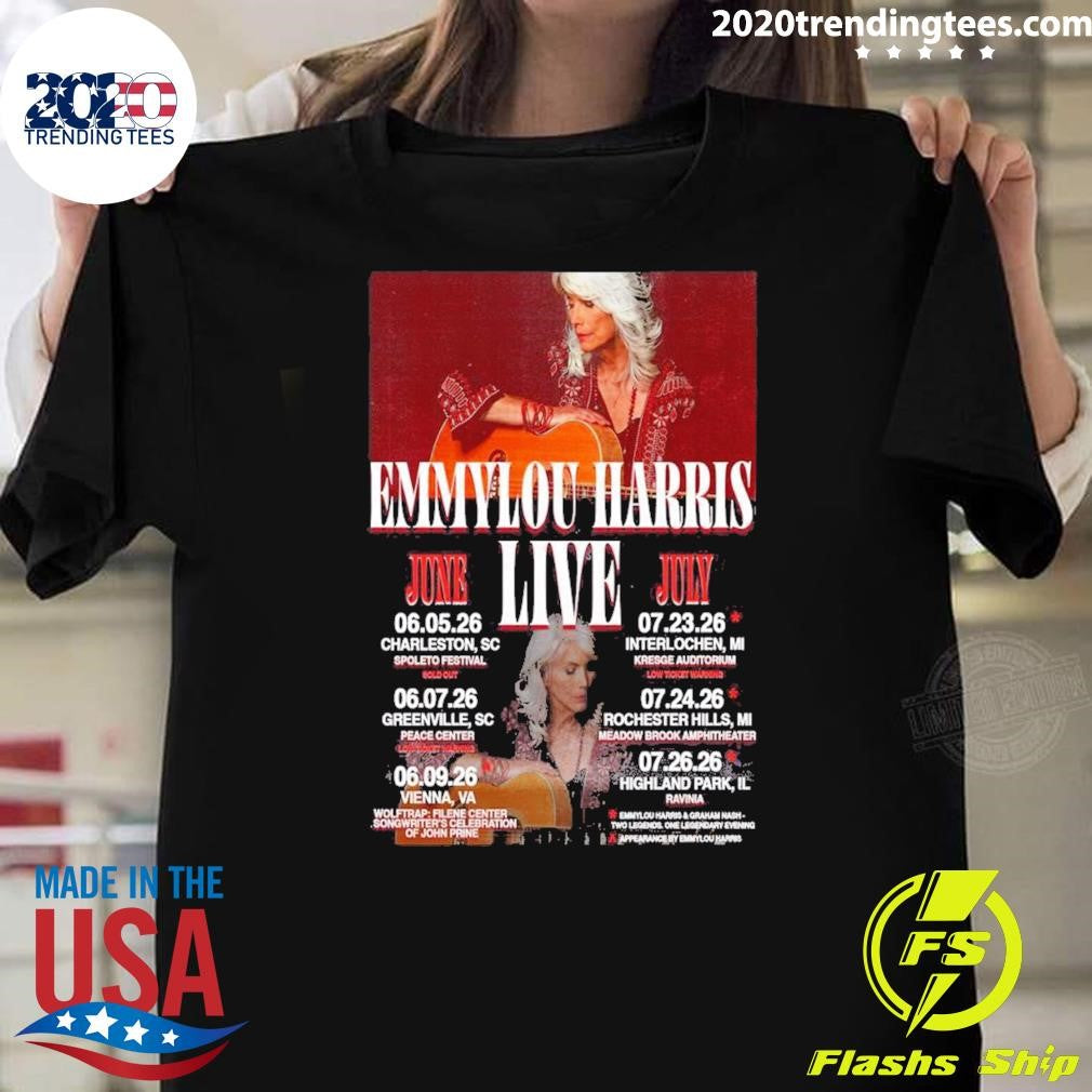 Emmylou Harris World Tour 2026 Poster Shirt