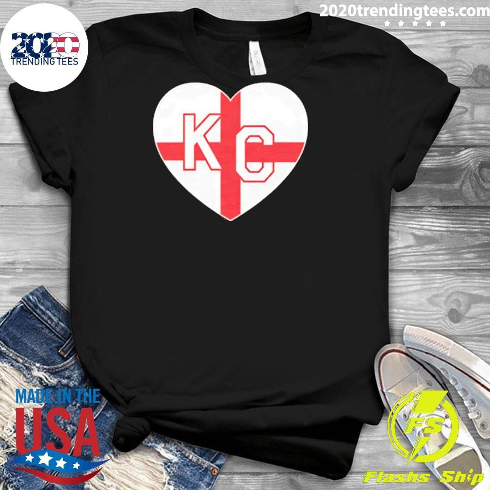 England Kansas City Kc In Heart Shirt