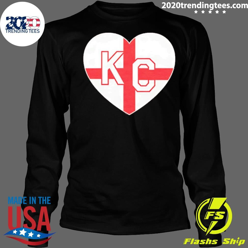 England Kansas City Kc In Heart Shirt