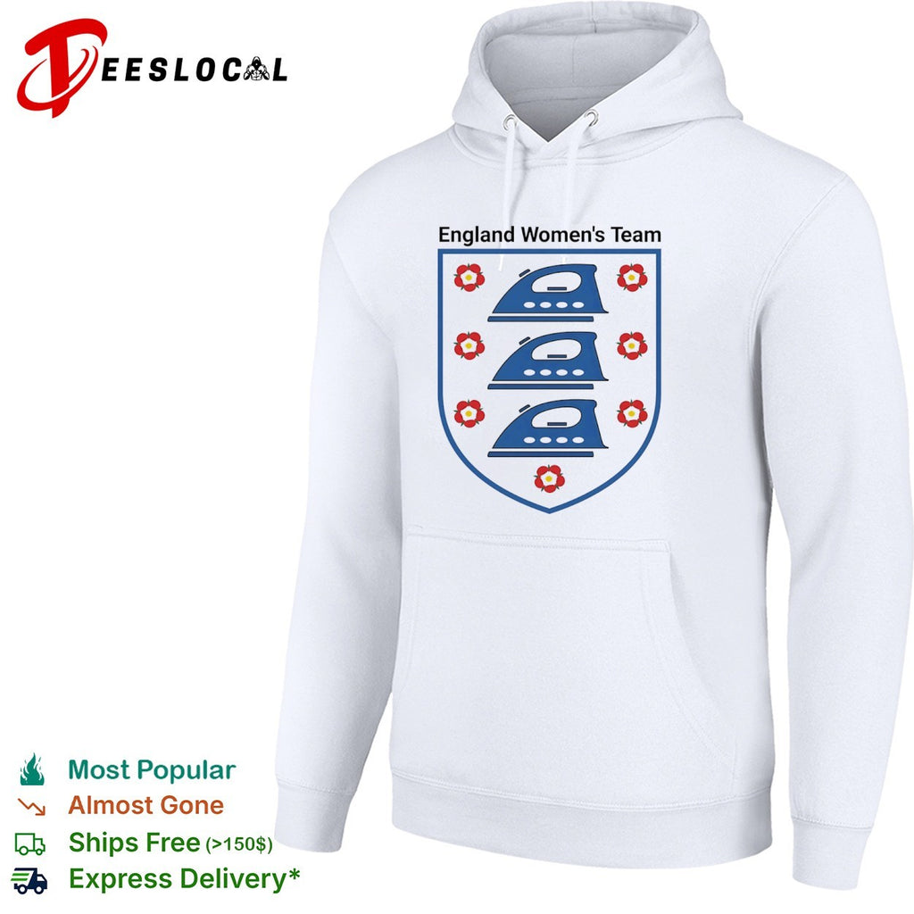 England Womens Team Iron Parody Crest England National Football Team Soccer shirt