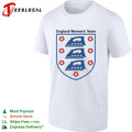 England Womens Team Iron Parody Crest England National Football Team Soccer shirt