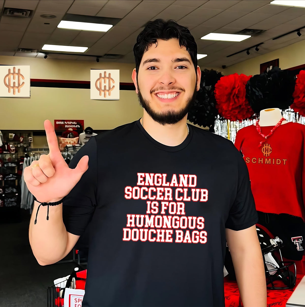 England soccer club is for humongous douche bags shirt