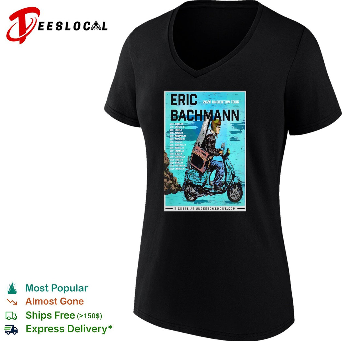 Eric Bachmann 2026 Undertow Tour Atlanta Louisville Chicago Madison Minneapolis shirt