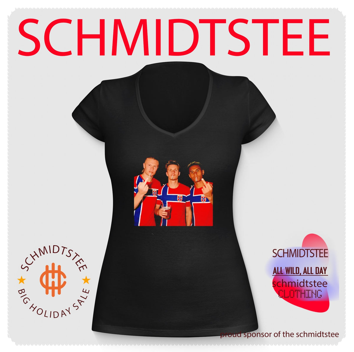 Erling Haaland Martin Odegaard and Alexander Sorloth Norway middle finger smoking shirt