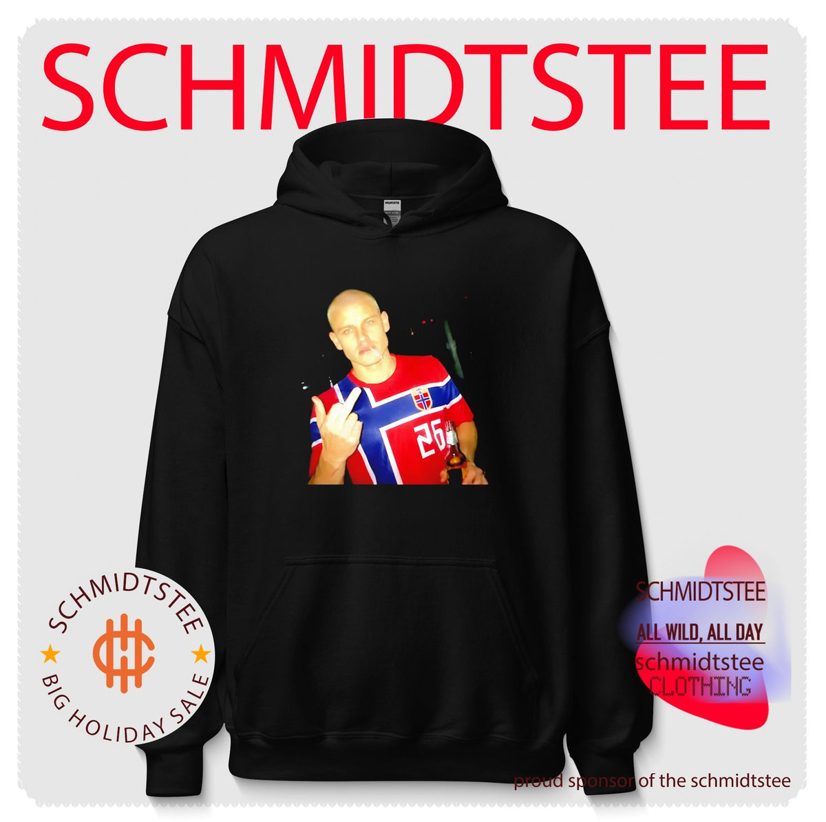 Erling Haaland Norway National Football Team 26 middle finger shirt