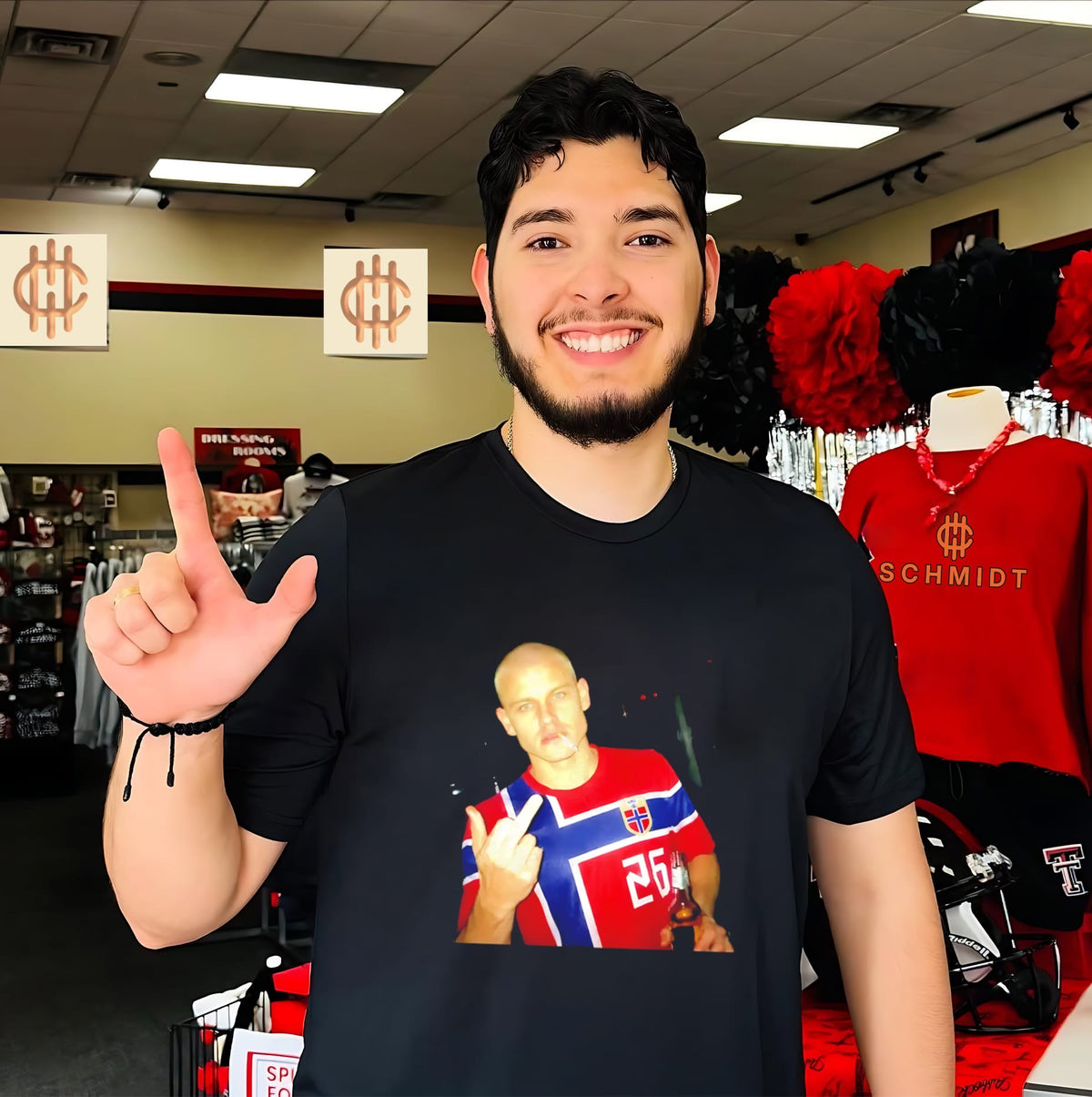 Erling Haaland Norway National Football Team 26 middle finger shirt