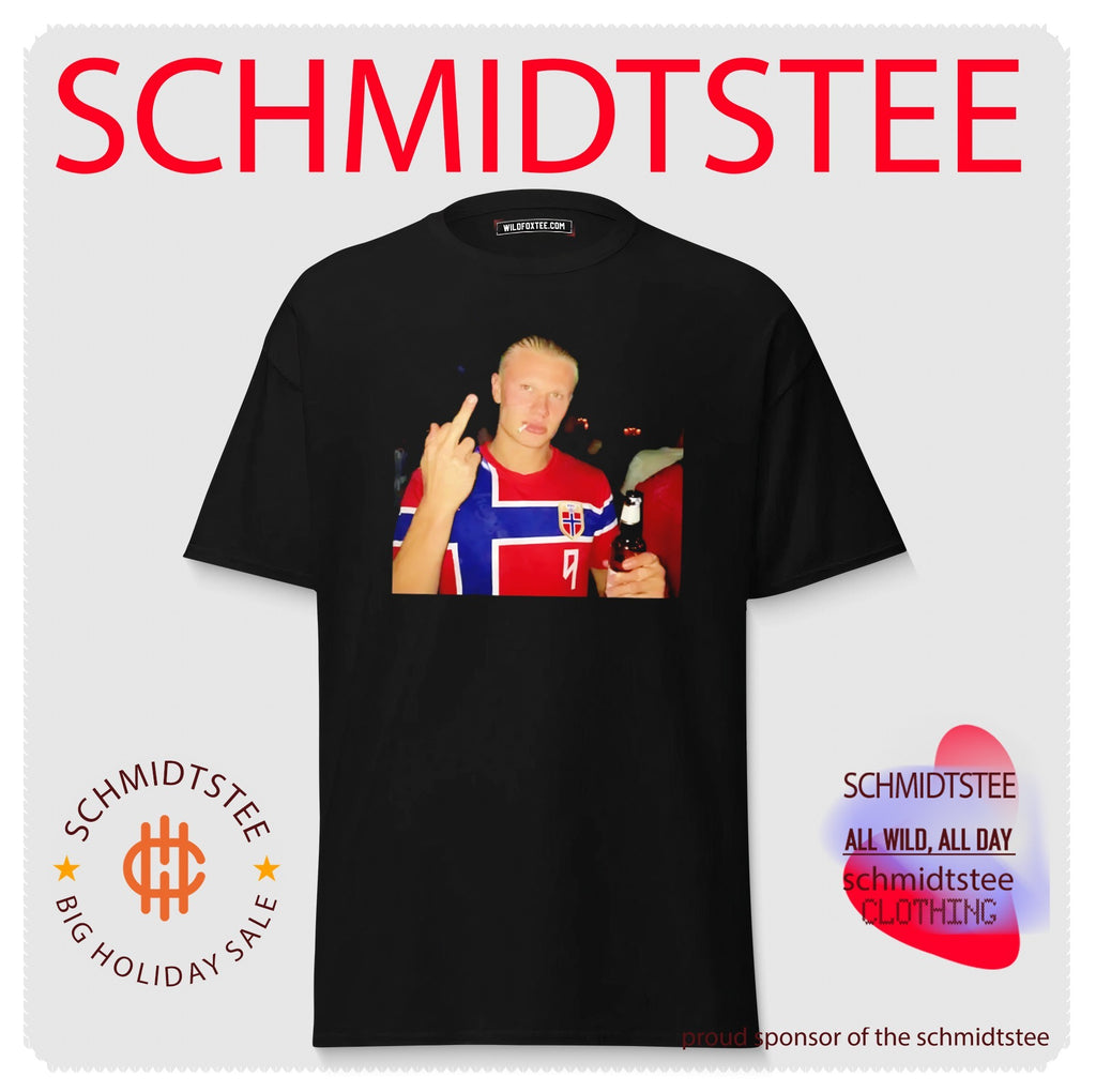 Erling Haaland Norway National Football Team beer and middle finger shirt