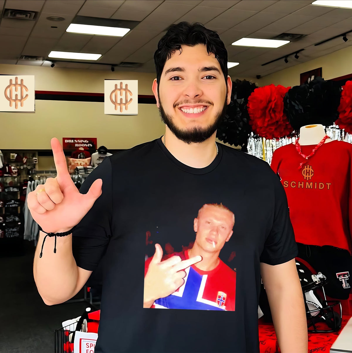 Erling Haaland Norway National middle finger shirt