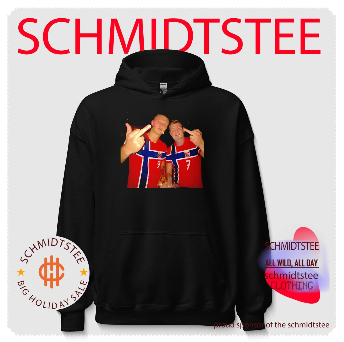 Erling Haaland and Alexander Sorloth Norway National Football middle finger shirt