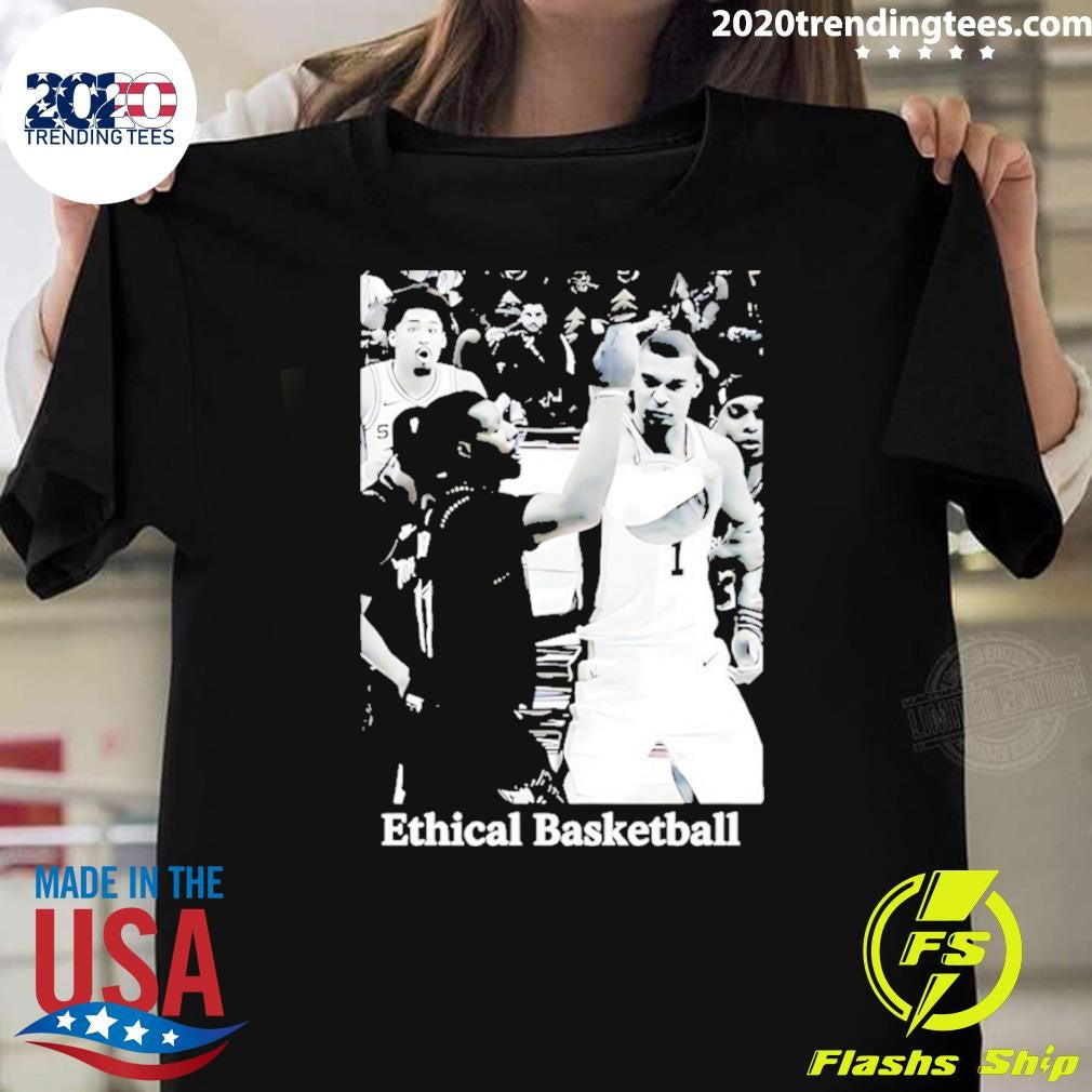 Ethical Basketball Victor-wembanyama Elbow On Naz-reid San Antonio Spurs And Minnesota Timberwolves Nba Playoffs 2026 Shirt