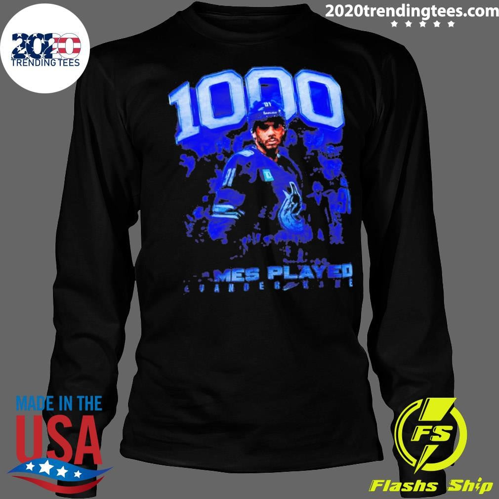 Evander Kane Vancouver Canucks 1000 Games Played Nhl Hockey 2026 Shirt