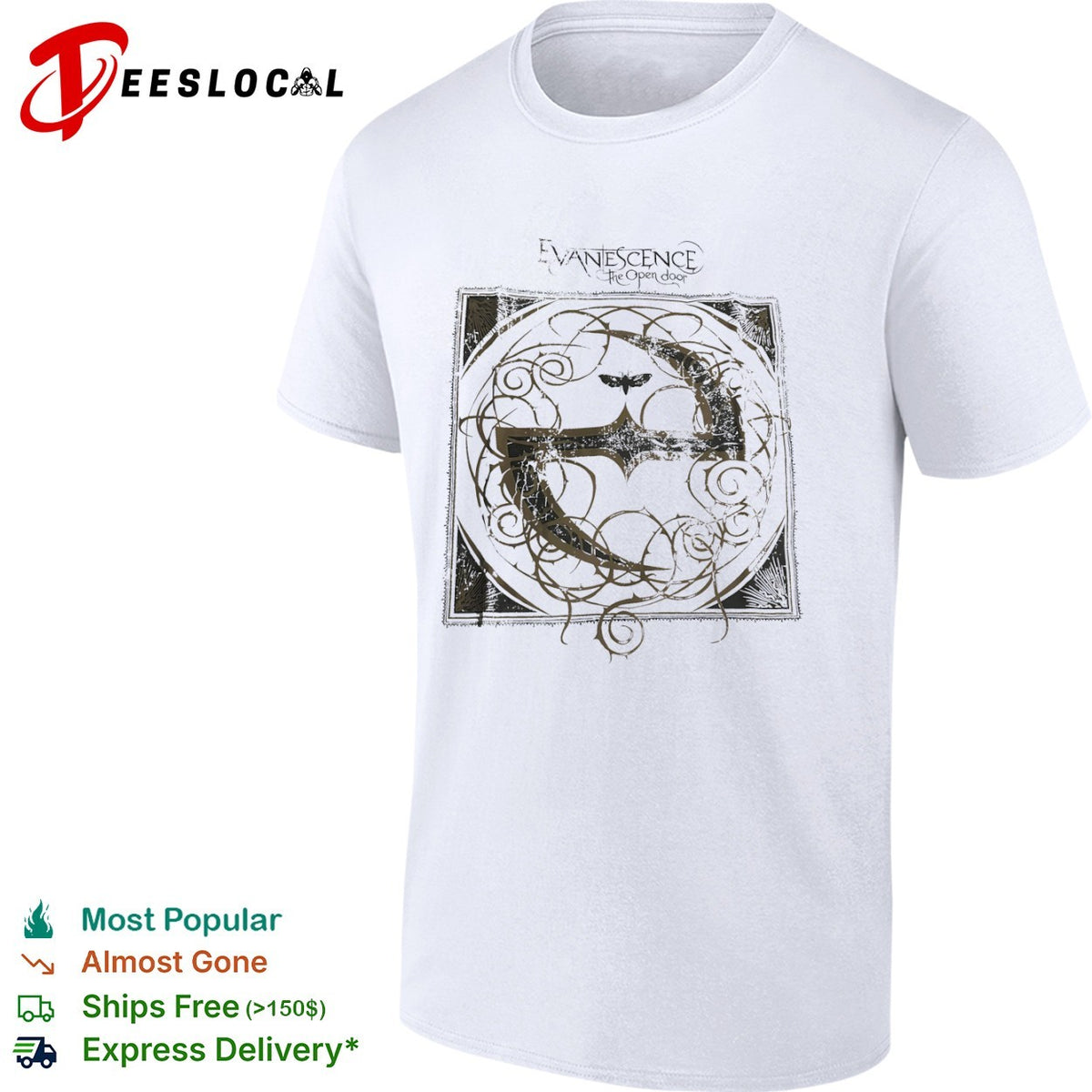 Evanescence The Open Door Logo and Moth Gothic Symbol shirt