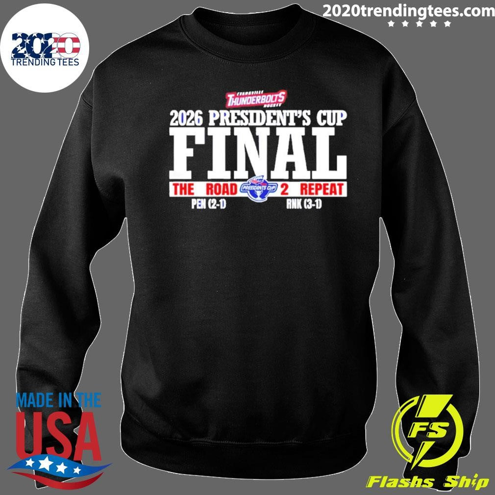 Evansville Thunderbolts Hockey President’s Cup The Road 2 Repeat 2026 Shirt