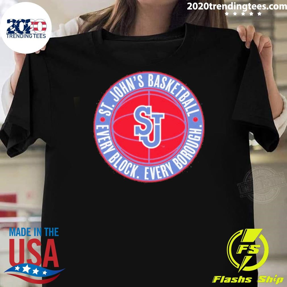 Every Block Every Borough St. John’s Red Storm Basketball Logo 2026 Shirt