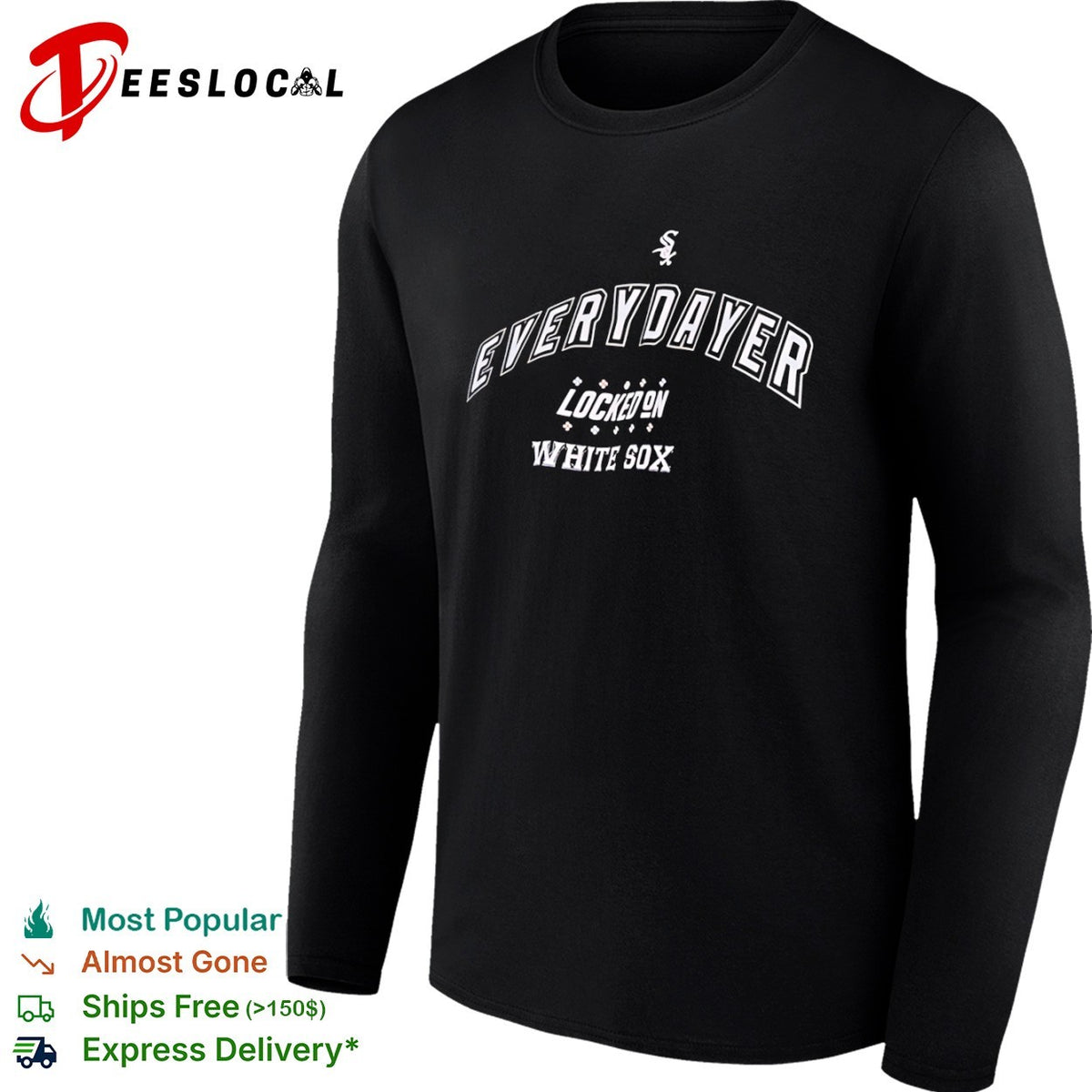 Everydayer Locked on White Sox Chicago Baseball Logo shirt