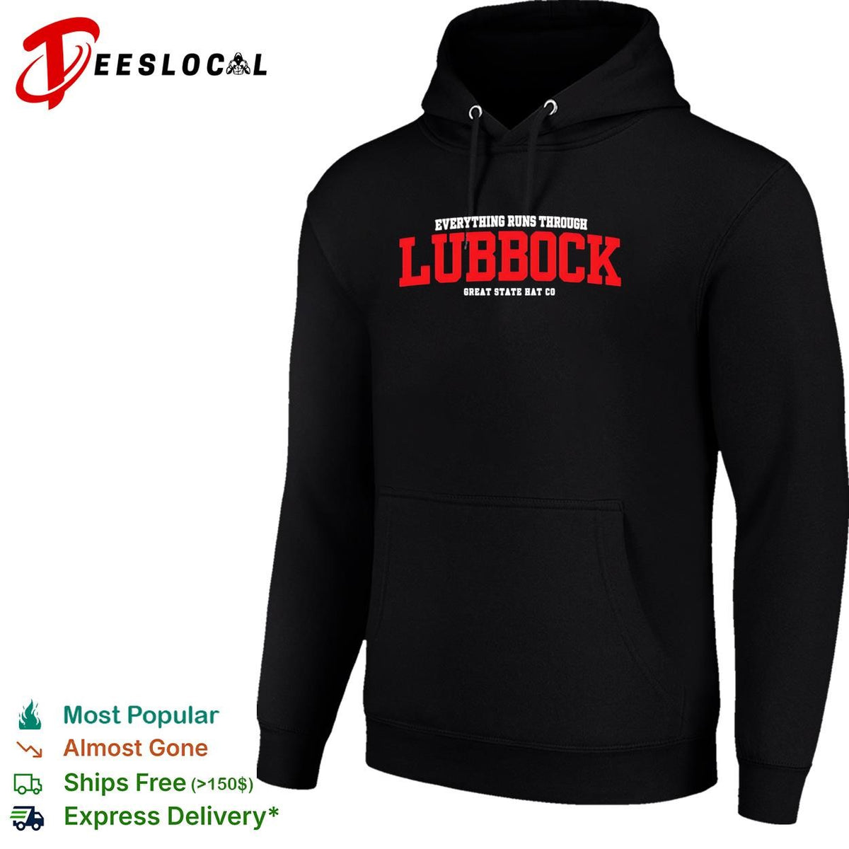 Everything Runs Through Lubbock Great State Hat Co shirt