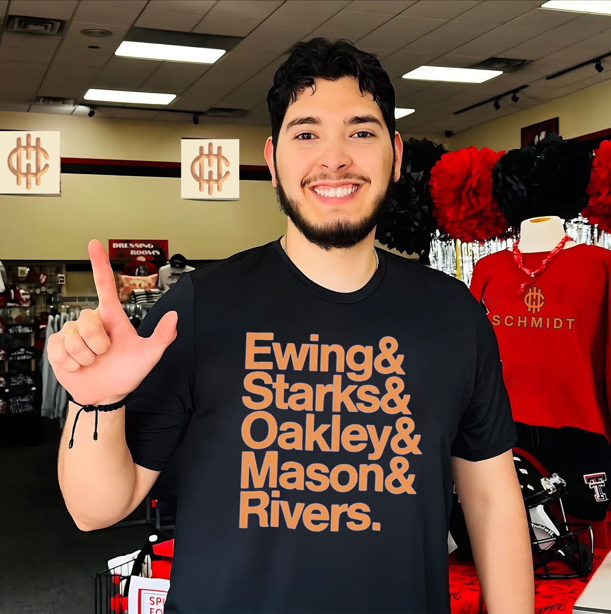 Ewing Starks Oakley Mason Rivers names shirt