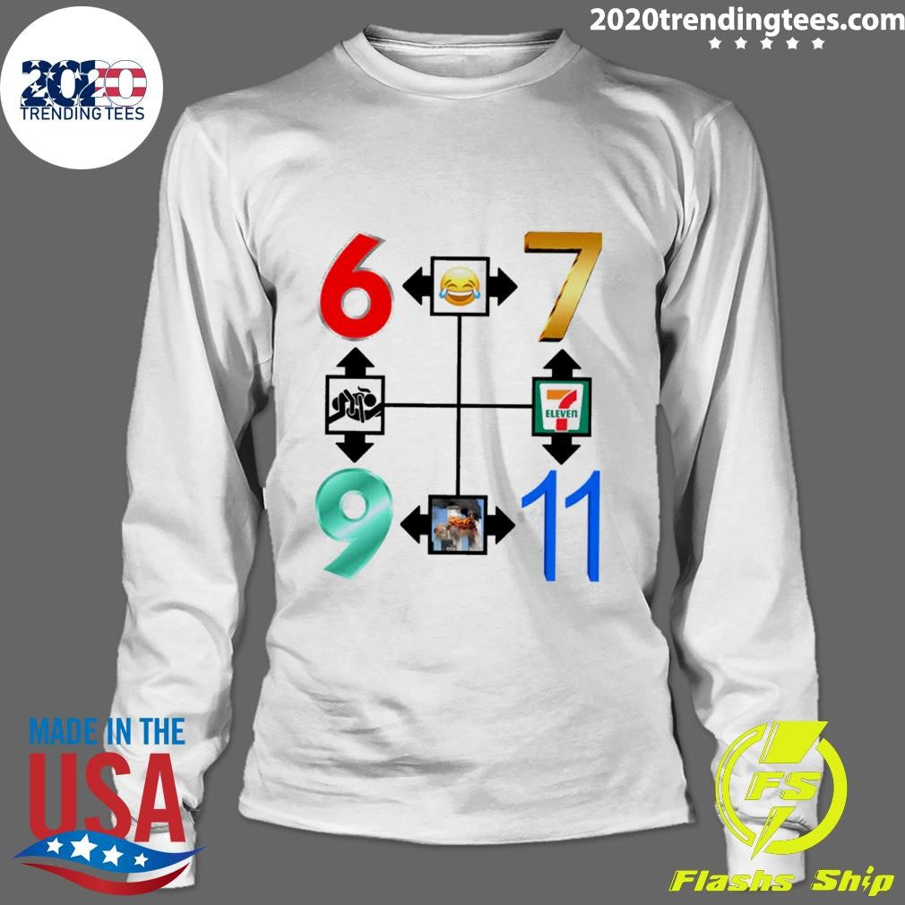 Explore The 67-911 Go To Heaven Meme and Number Compass Shirt
