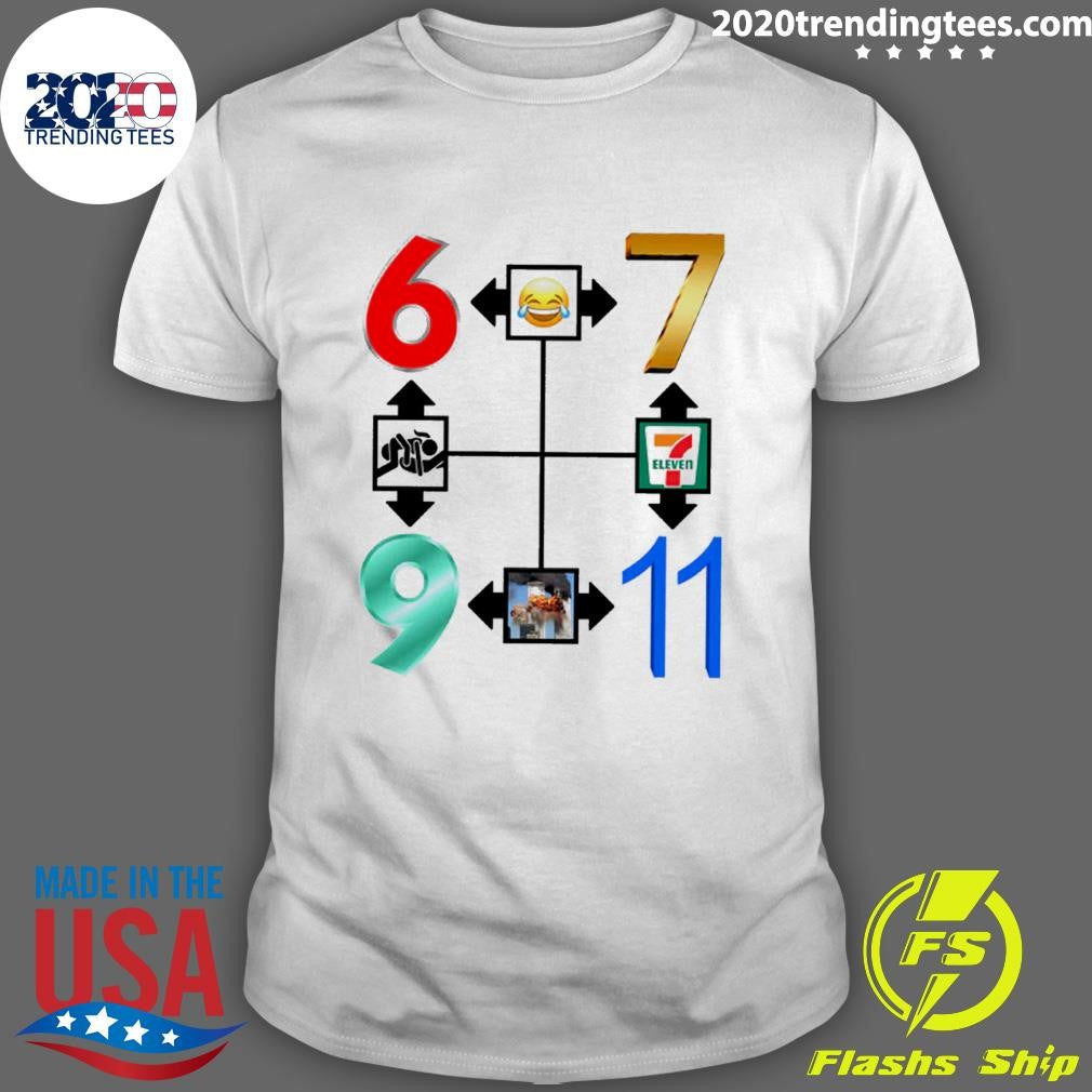Explore The 67-911 Go To Heaven Meme and Number Compass Shirt