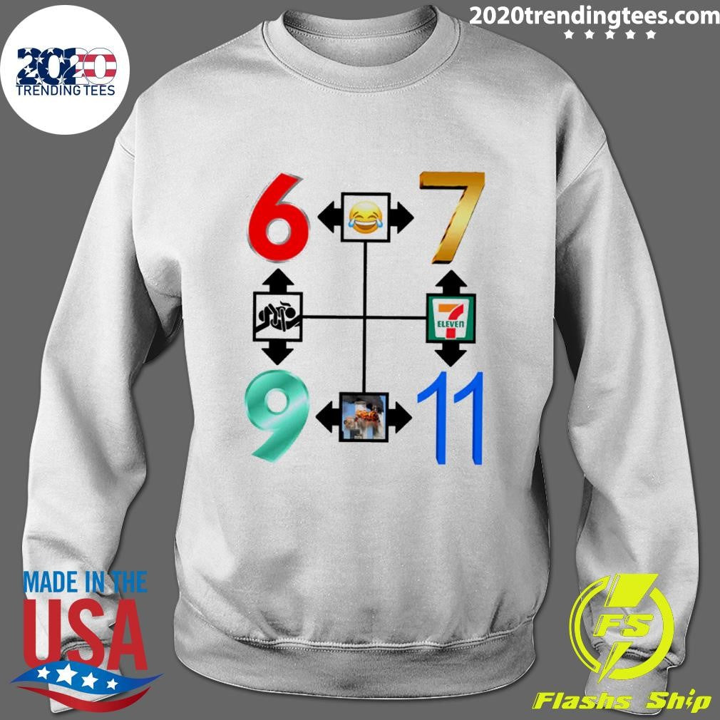 Explore The 67-911 Go To Heaven Meme and Number Compass Shirt
