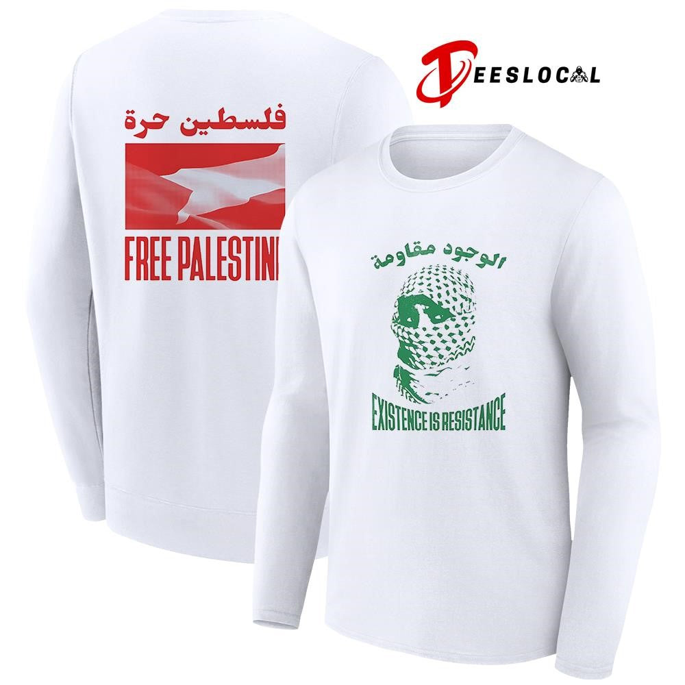 Exrsstence is resistance free Palestine graphic shirt