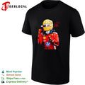 F1 Ferrari driver yellow helmet portrait autograph art shirt