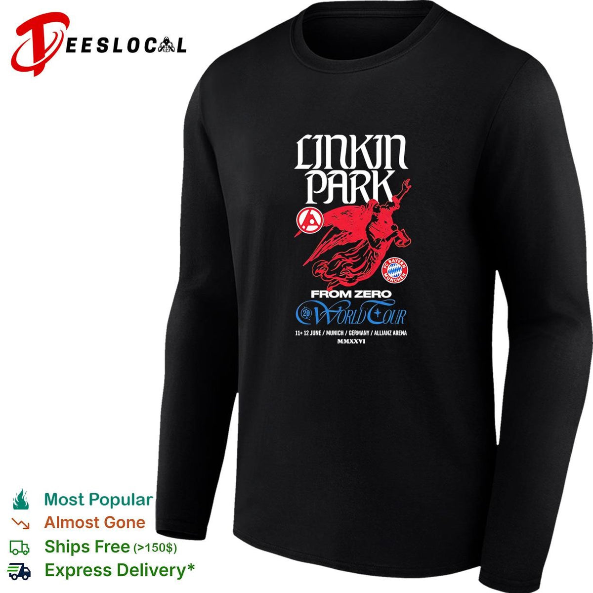 Linkin Park From Zero world tour Munich Germany 2026 horse rider poster shirt