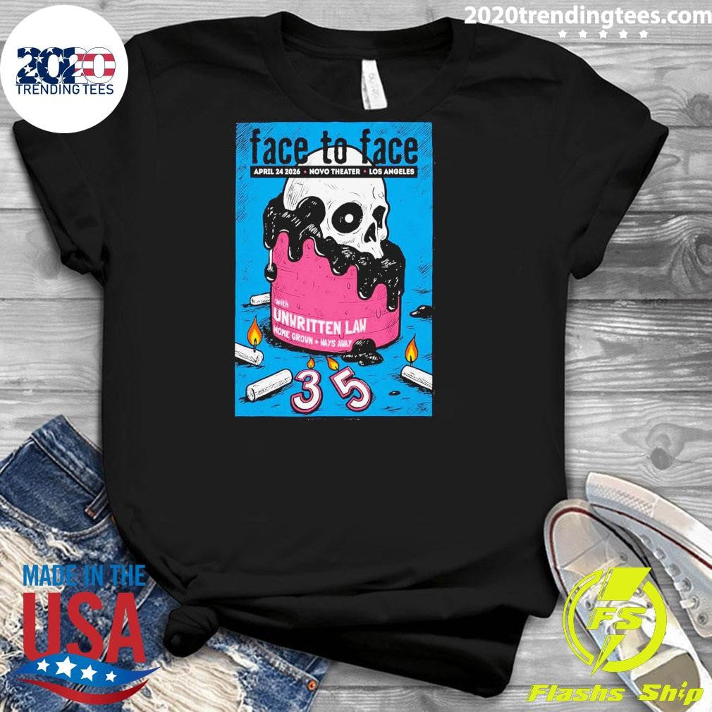 Face To Face April 24, 2026 Novo Theater Los Angeles CA Shirt