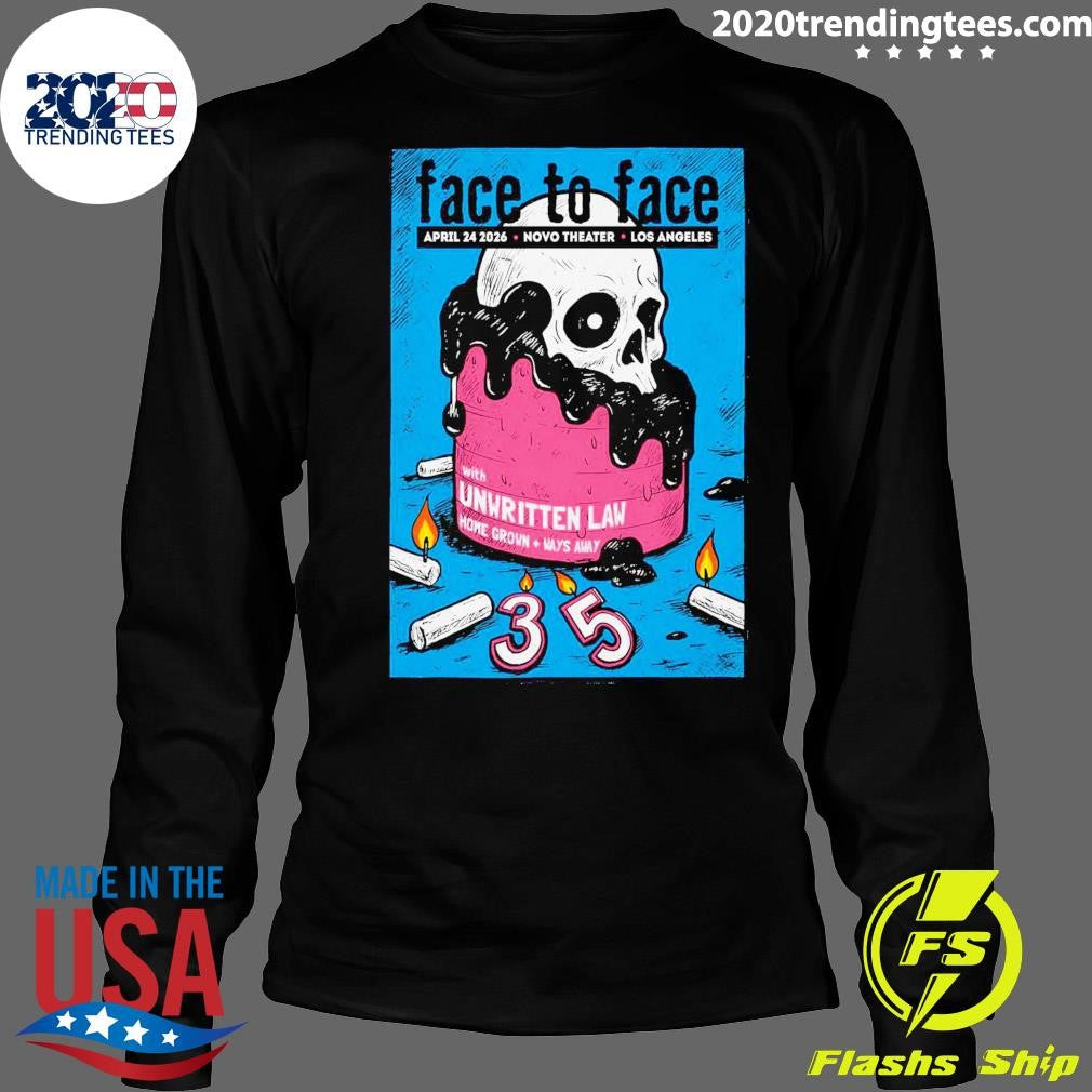 Face To Face April 24, 2026 Novo Theater Los Angeles CA Shirt