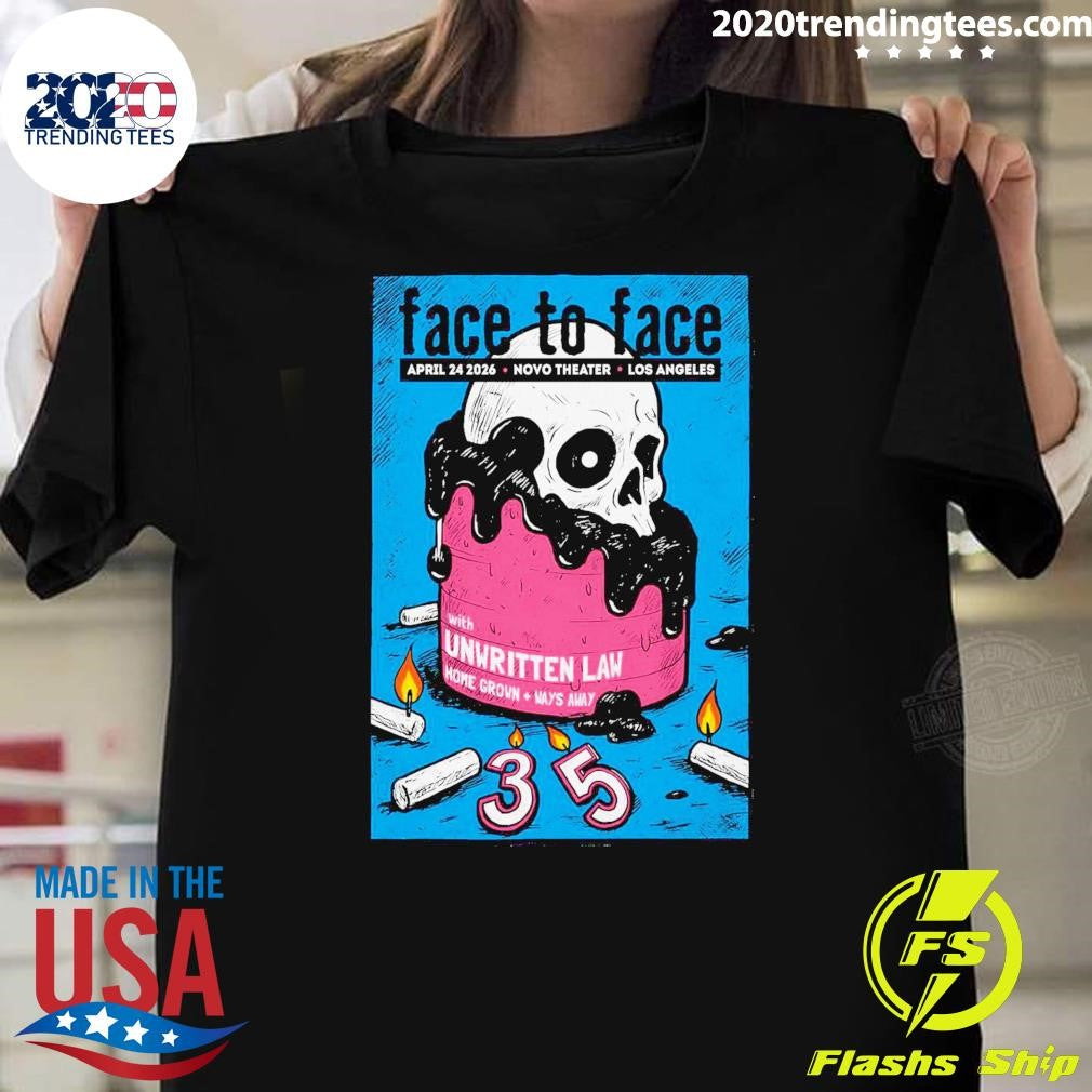 Face To Face April 24, 2026 Novo Theater Los Angeles CA Shirt
