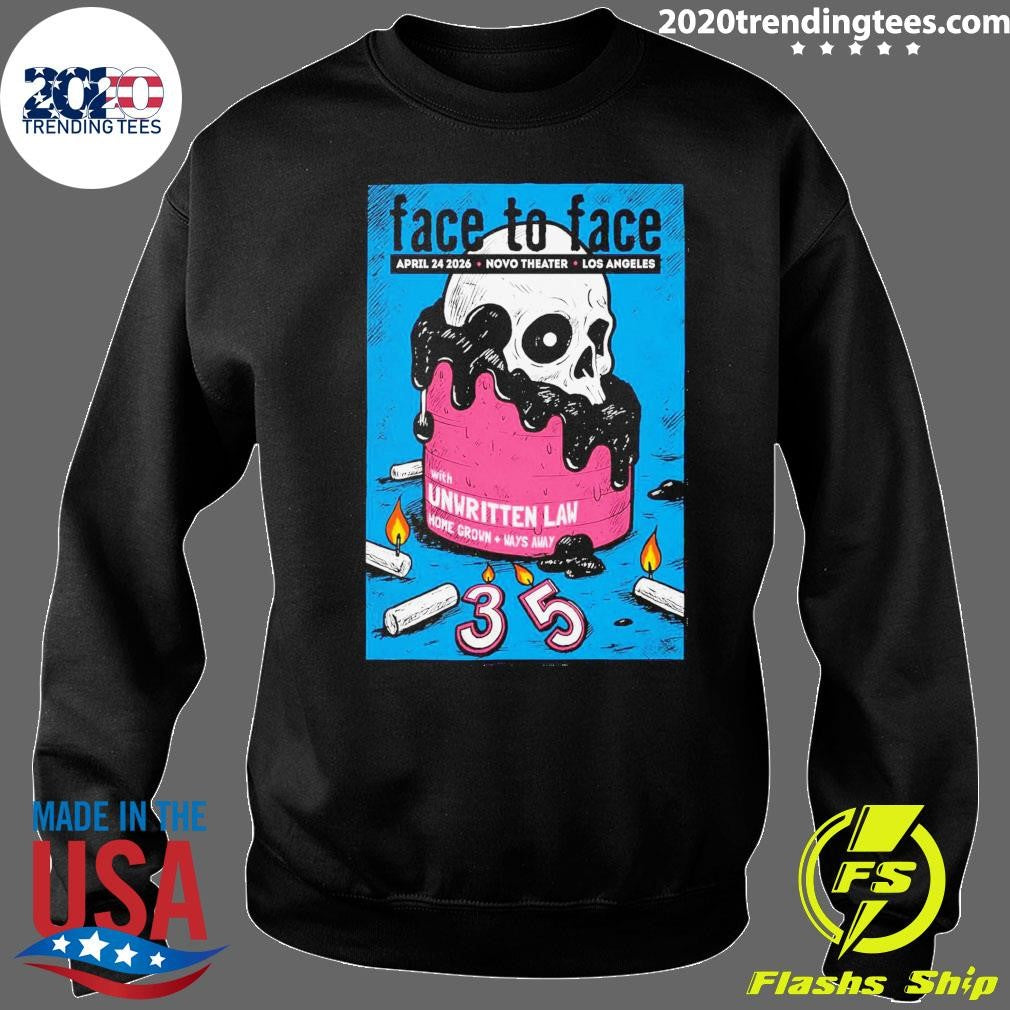 Face To Face April 24, 2026 Novo Theater Los Angeles CA Shirt