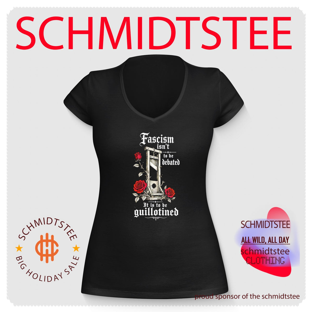 Facism isn’t to be debated it is to be guillotined illustration shirt