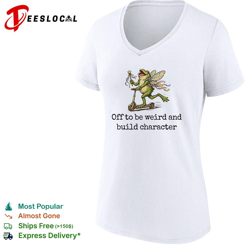 Fairy Frog Scooter Off to be weird and build character shirt