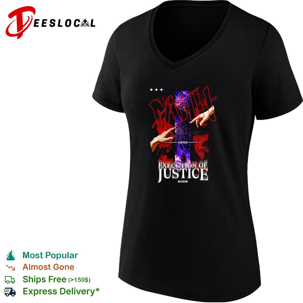 Faith Execution of Justice Milgaam Launch Creation of Adam shirt