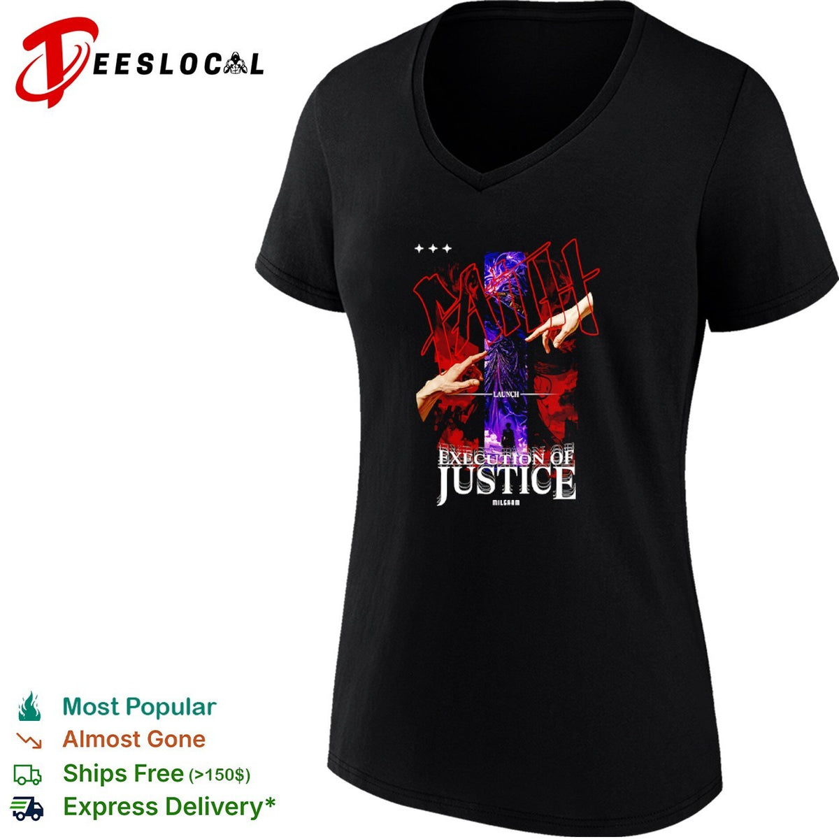 Faith Execution of Justice Milgaam Launch Creation of Adam shirt