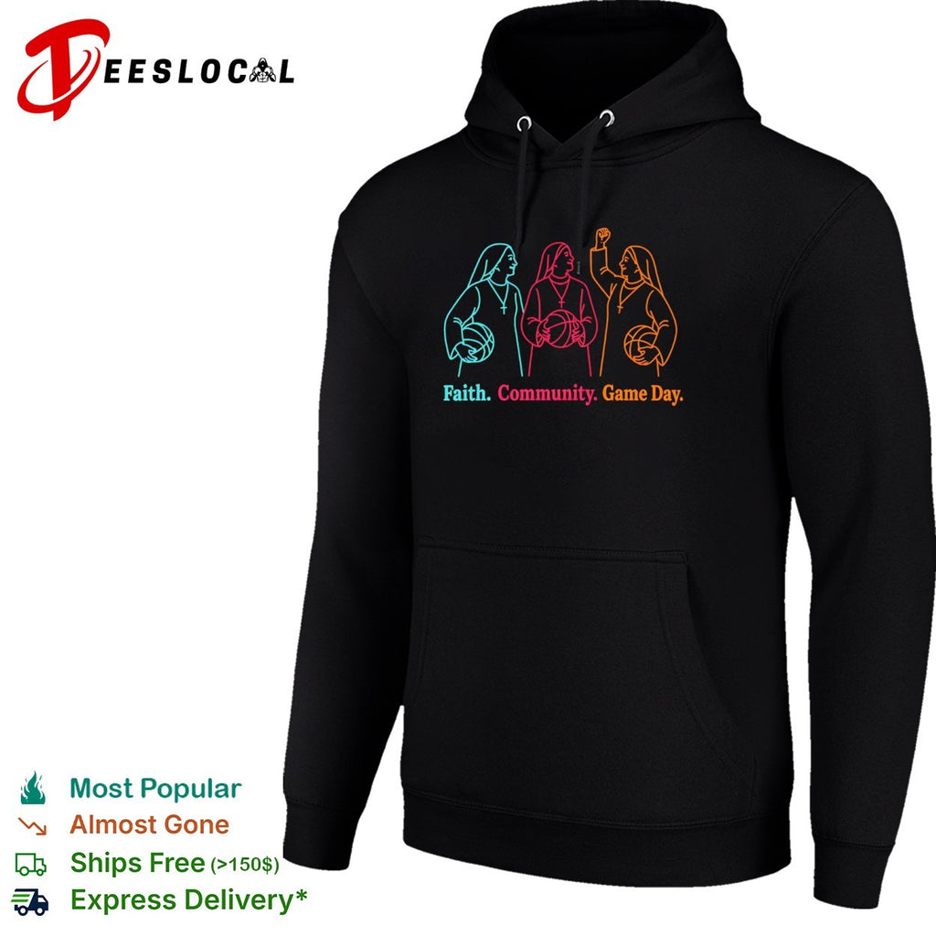 Faith community game day three nuns shirt