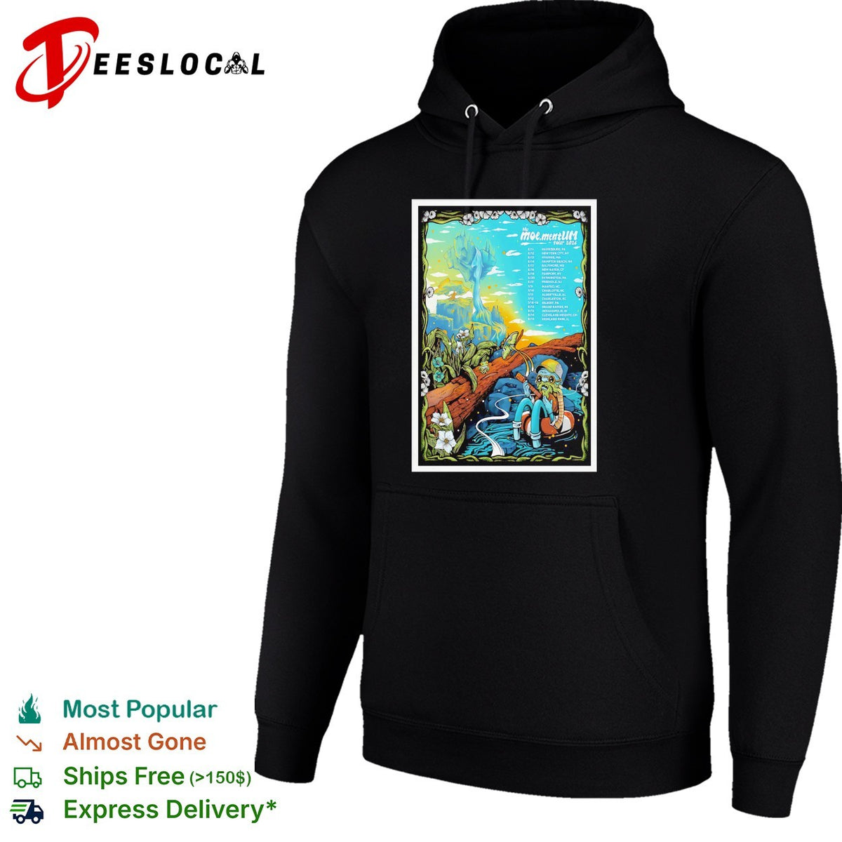 Fantasy nature tour poster scenic illustration concert shirt