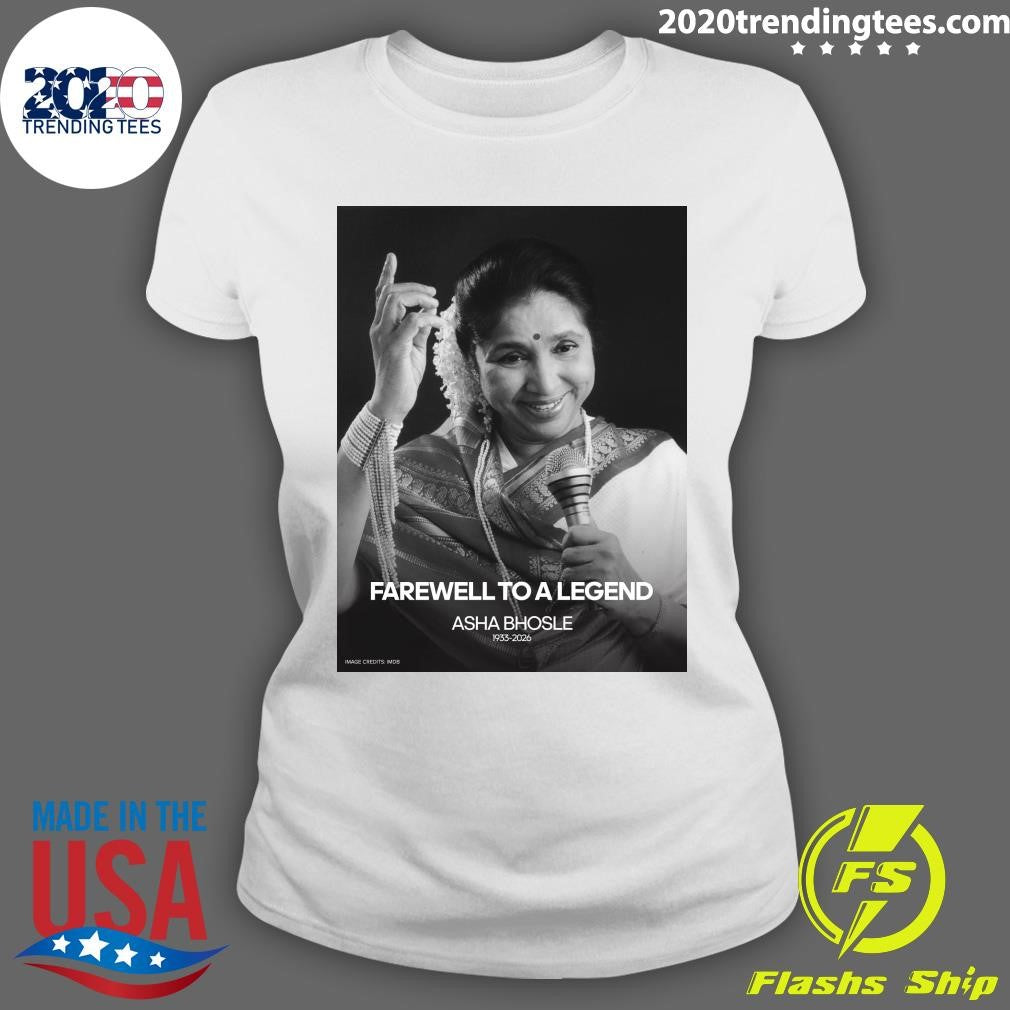 Farewell To A Legend Asha Bhosle 1933-2026 Shirt