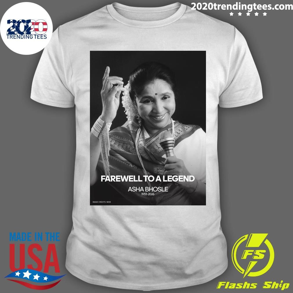 Farewell To A Legend Asha Bhosle 1933-2026 Shirt