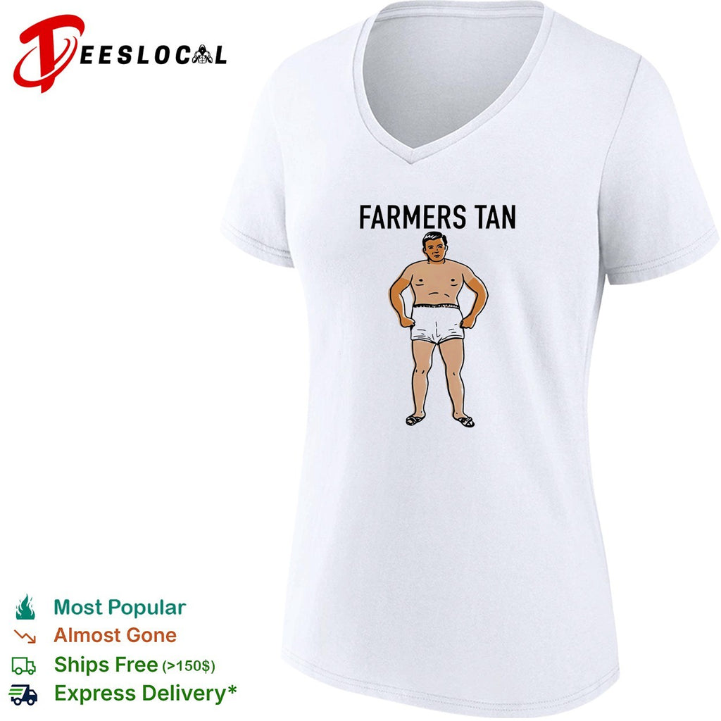 Farmers tan man summer cartoon shirt