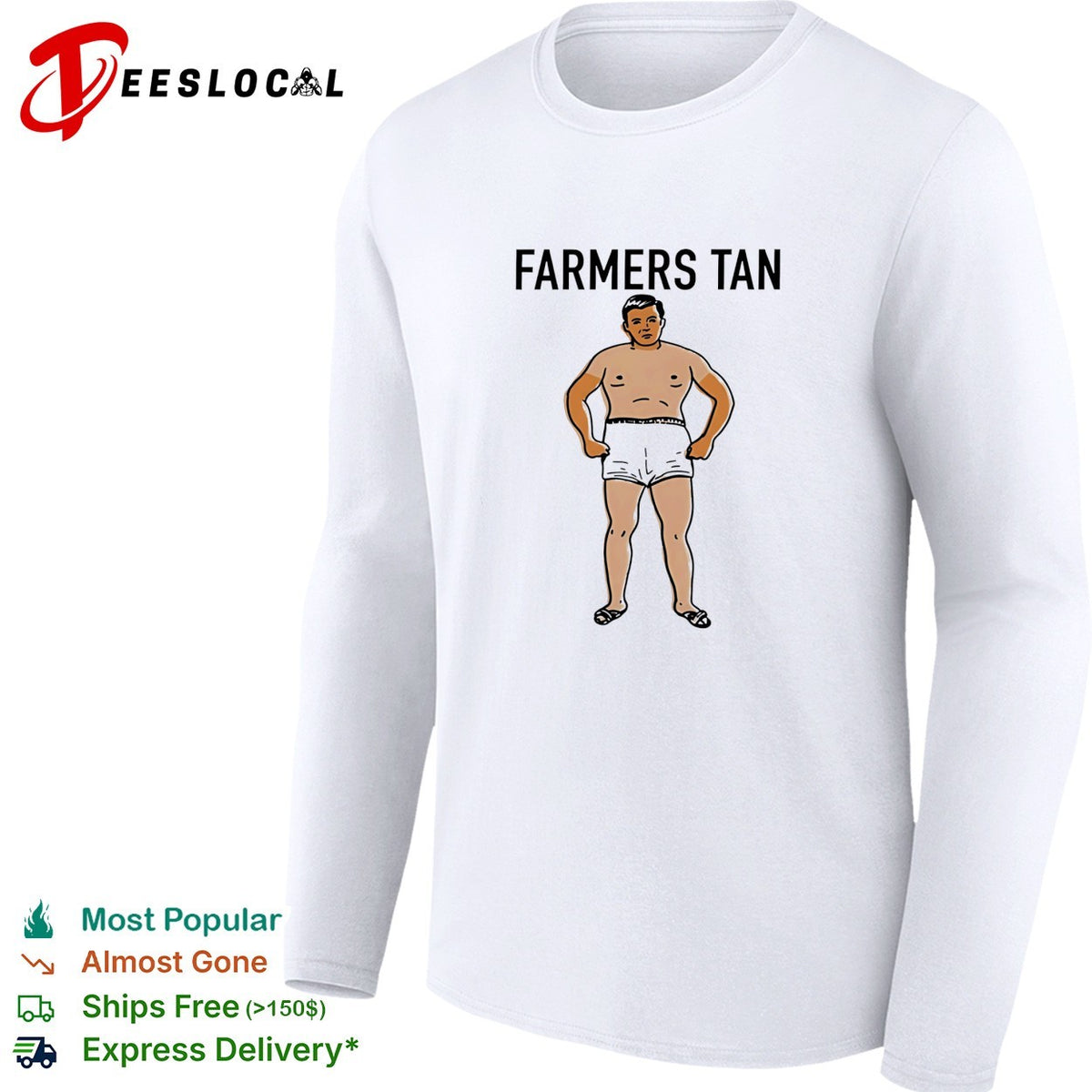 Farmers tan man summer cartoon shirt
