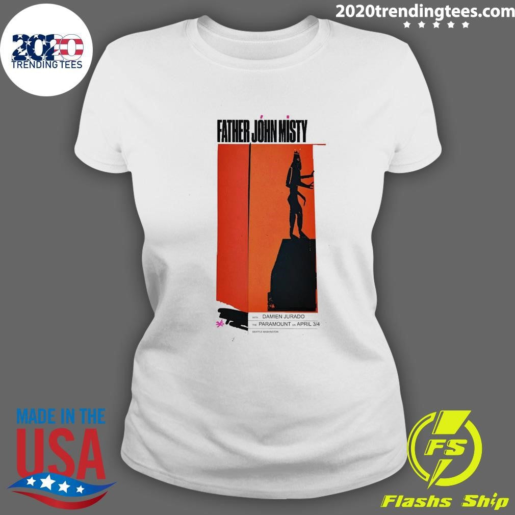 Father John Misty with Damien Jurado The Paramount On April 3-4 Beattle Washington Shirt