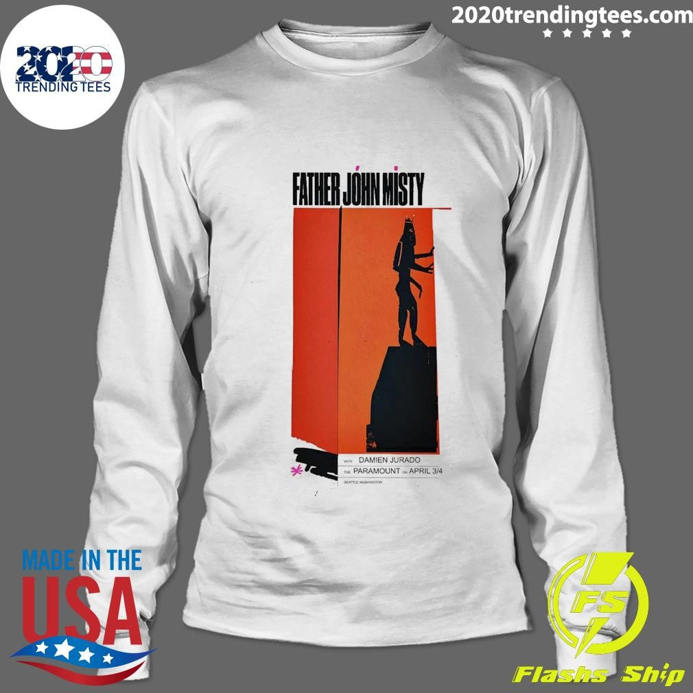 Father John Misty with Damien Jurado The Paramount On April 3-4 Beattle Washington Shirt